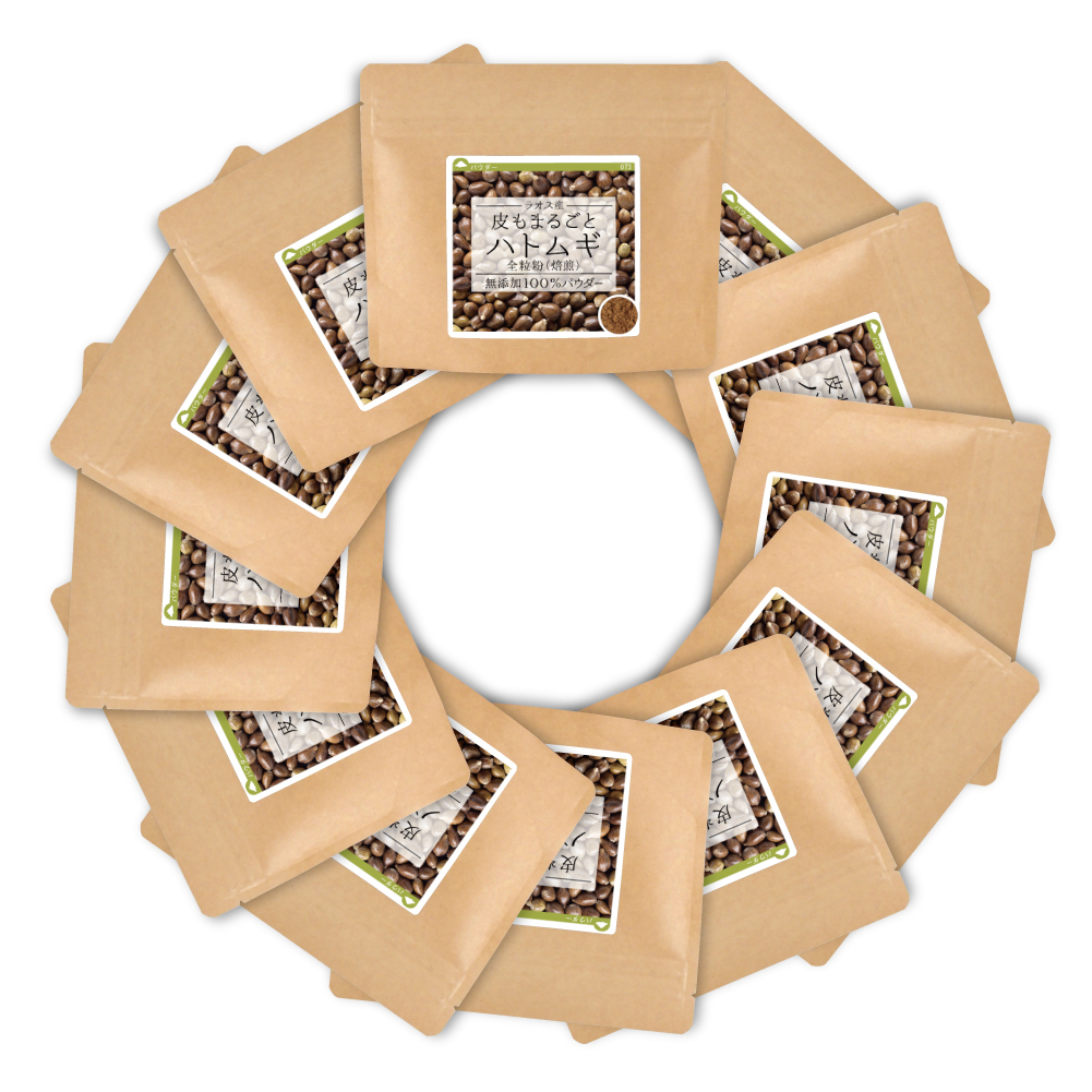 ハトムギ(ラオス産)無添加100%パウダー【1,440g(120g×12個)】