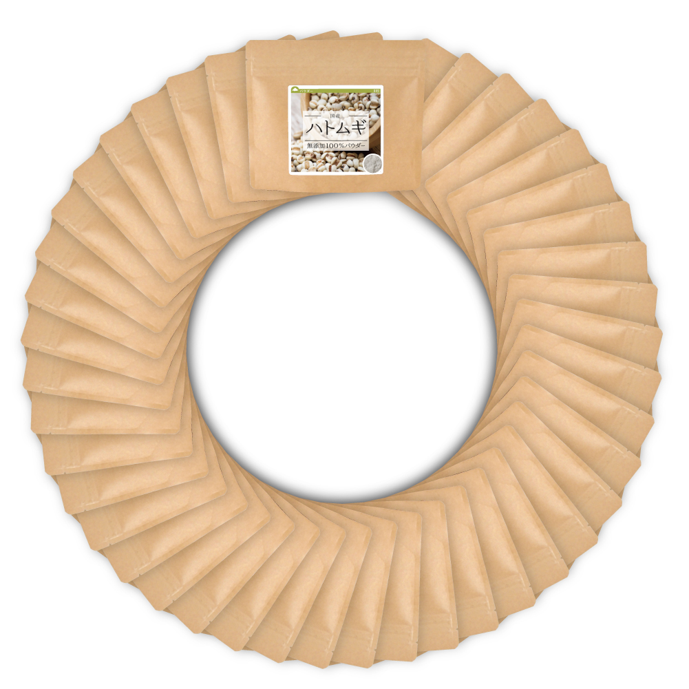 ハトムギ非焙煎(国産)純度100%パウダー【4,200g(100g×42個)】