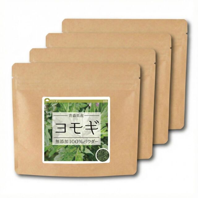 ヨモギ(青森県産)純度100%パウダー【480g(120g x4個)】