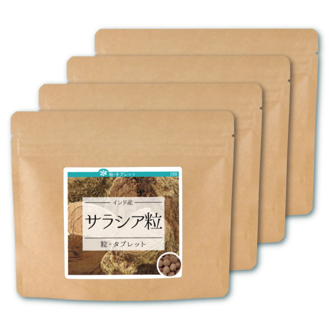 サラシア粒(インド産)【600g／約3000粒／200mg／粒（150g×4個）】