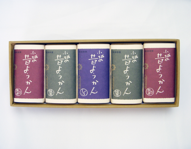 昔ようかん（小） 小豆×2と抹茶×2と白 五本詰【八頭司伝吉本舗】小城羊羹 150g×5本