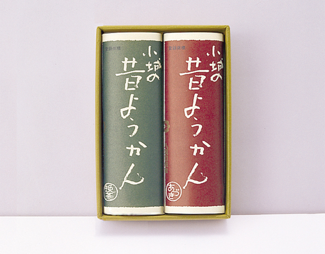 昔ようかん（中） 小豆と抹茶 二本詰【八頭司伝吉本舗】小城羊羹 300g×2本