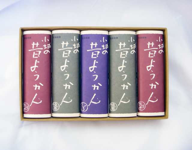 昔ようかん（中） 小豆×2と抹茶×2と白 五本詰【八頭司伝吉本舗】小城羊羹 300g×5本