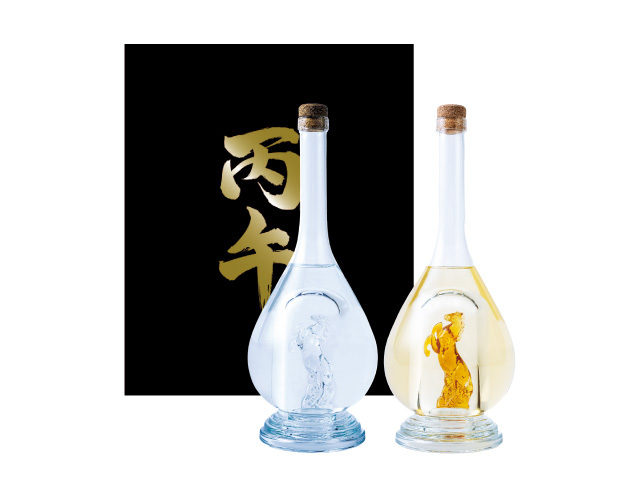 予約商品】順次発送※ガラス職人のハンドメイド！【干支ボトル2026年“午