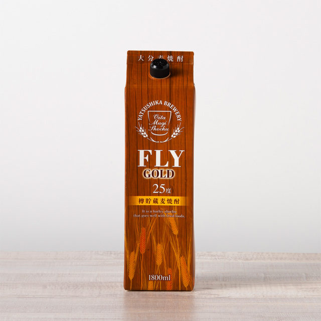 BOKKI 焼酎 金色パッケージ FLYから樽貯蔵が誕生！【大分麦焼酎FLY GOLD】 25度 1800mlパック