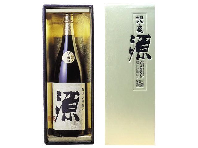 日本酒の旨味を追求した八鹿の自信作 【純米大吟醸　源（オープンケース）】1800ml