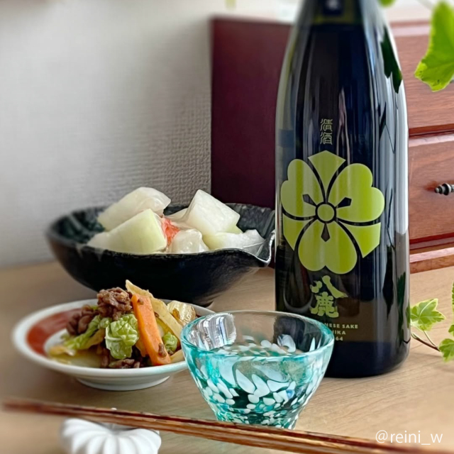 濃淳な旨味とキレの本格純米酒！コクの、八鹿【八鹿特別純米（緑）】