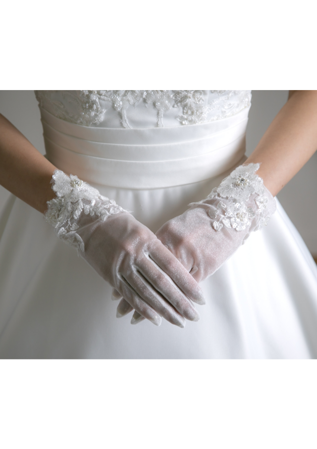 TuNoah wedding ロングベール　ショートグローブ付き NOA0020_offwhite | チュノアウエディング【公式】_こだわりの