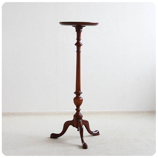 イギリス アンティーク家具 フラワースタンド 花台 マホガニー 燭台 店舗什器 「トライポッド」K-090