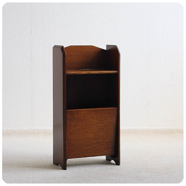 イギリス アンティーク オーク マガジンラック 収納 文庫棚 家具 店舗什器 「HOMETTES」K-226