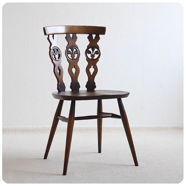 イギリス ヴィンテージ アーコールチェア ERCOL 木製椅子 アンティーク 「シスルバックチェア」K-236