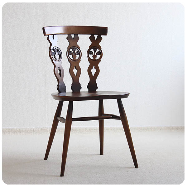 イギリス ヴィンテージ アーコールチェア ERCOL 木製椅子 アンティーク 「シスルバックチェア」K-237
