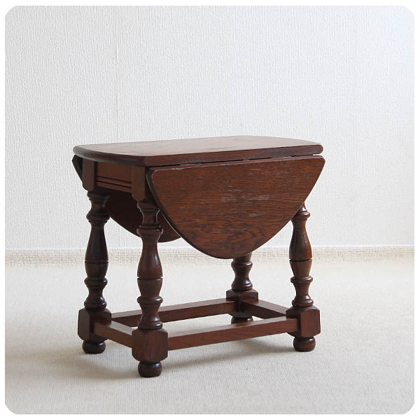 イギリス アンティーク調 バタフライテーブル オーク ローテーブル インテリア 家具 店舗什器 K-347