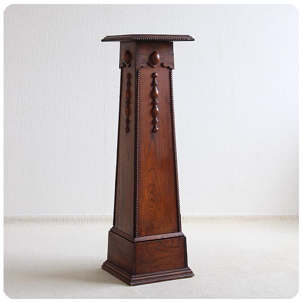 イギリス アンティーク フラワースタンド 花台 オーク インテリア レアアイテム 家具 店舗什器 K-373