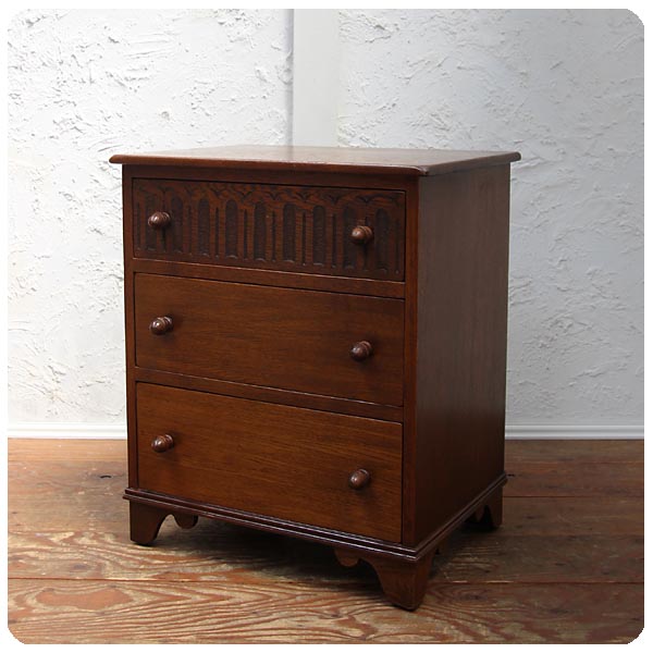 イギリス アンティーク調 JAYCEE スモールチェスト オーク ドロワー インテリア 小さな家具 店舗什器 K-378