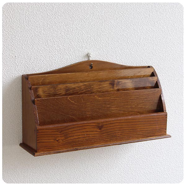 イギリス アンティーク レターラック 木製 レタースタンド インテリア 家具 店舗什器 K-401