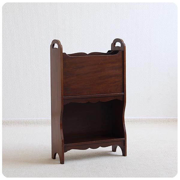 イギリス アンティーク マガジンラック 本棚 オープンラック インテリア 家具 店舗什器 K-443