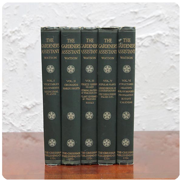イギリス アンティークブック5冊 「the gardeners assistant」 洋書 インテリア 雑貨 ディスプレイ 店舗什器 K-454