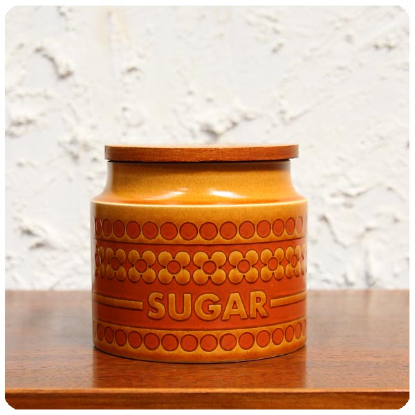 イギリス ビンテージ ホーンジー シュガーキャニスター HORNSEA SAFFRON SUGAR サフラン キッチン雑貨 K-746