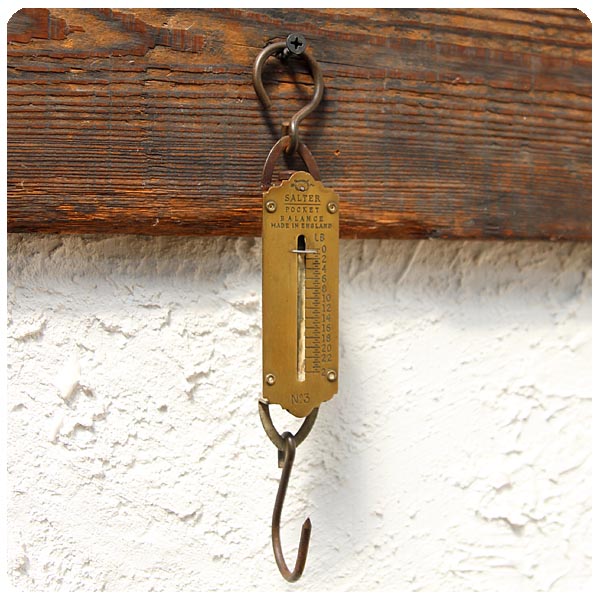 イギリス アンティーク SALTER ポケットバランス 吊り秤 インテリア 店舗什器 ディスプレイ ビンテージ 雑貨 K-759