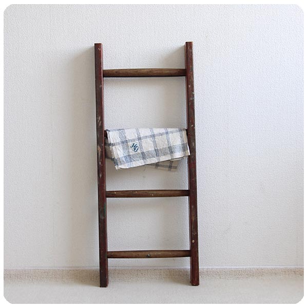 イギリス アンティーク ラダー はしご 古木 パイン材 木製梯子 インテリア 店舗什器 ディスプレイ ビンテージ 家具 K-828