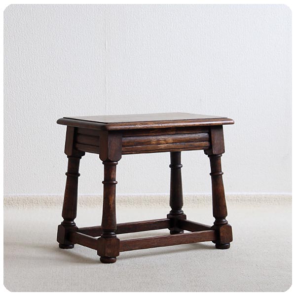 イギリス アンティーク サイドテーブル オーク スツール インテリア 店舗什器 ディスプレイ ビンテージ 家具 K-861