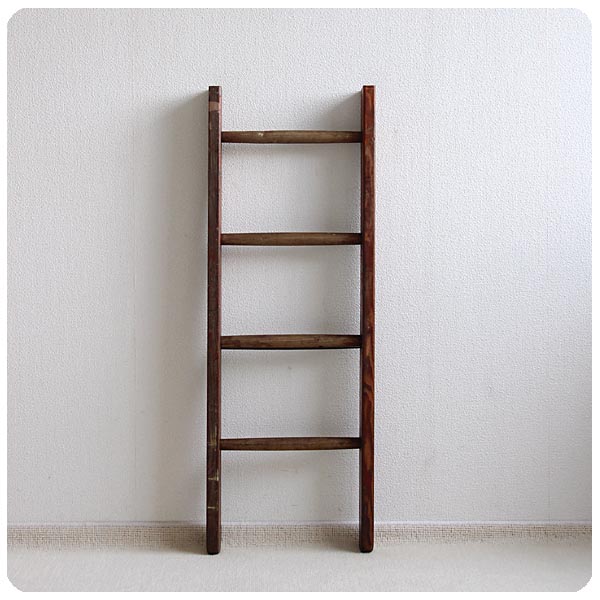 イギリス アンティーク ラダー はしご 古木 パイン材 インテリア 店舗什器 ディスプレイ ビンテージ 家具 K-878