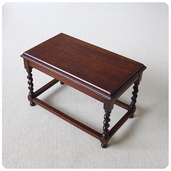 イギリス アンティーク オーク サイドテーブル ツイストレッグ インテリア 店舗什器 ディスプレイ 家具 K-880