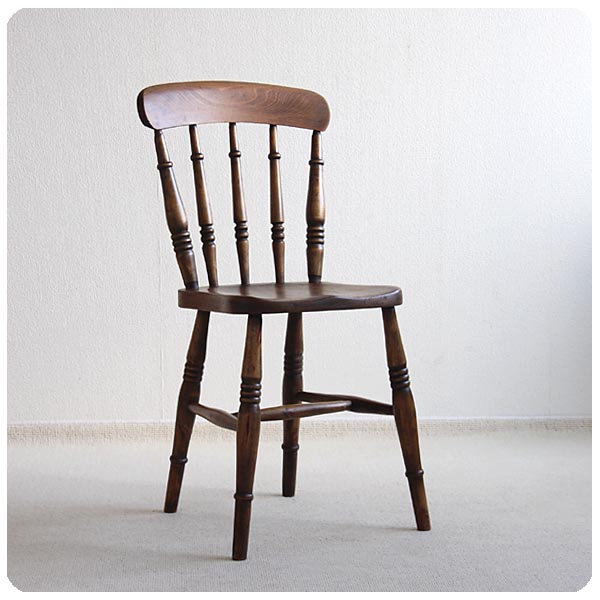 イギリス アンティーク キッチンチェア 木製椅子 カントリー 古木 インテリア 店舗什器 ディスプレイ 家具 K-882