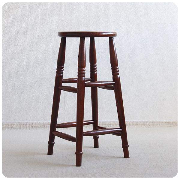イギリス アンティーク調 ハイスツール カウンターチェア インテリア 店舗什器 ディスプレイ ビンテージ 家具 K-886