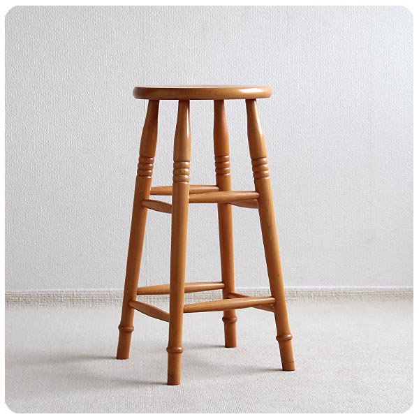 イギリス アンティーク調 ハイスツール 木製椅子 飾り台 インテリア 店舗什器 ディスプレイ ビンテージ 家具 K-909