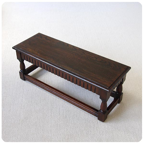 イギリス アンティーク調 ロングフットスツール 椅子 ベンチ オーク インテリア 店舗什器 ディスプレイ ビンテージ 家具 K-926