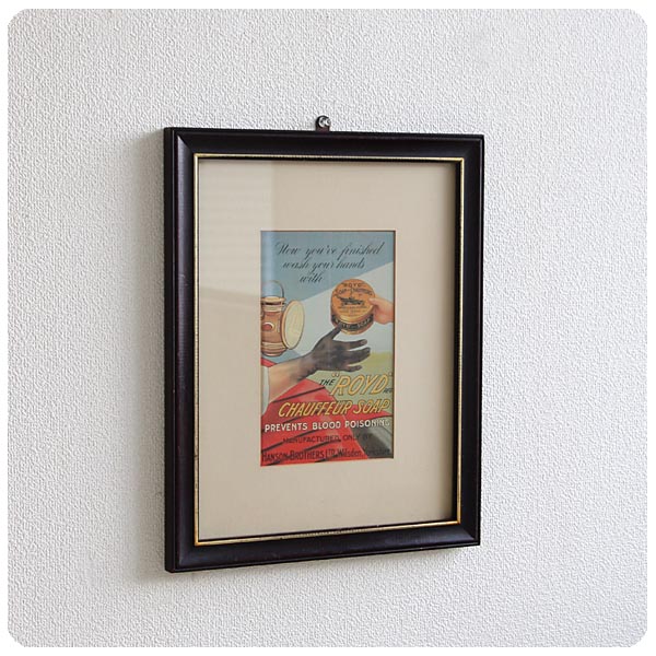 イギリス アンティーク ピクチャーフレーム 木枠 額縁 壁掛け インテリア 店舗什器 ディスプレイ ビンテージ雑貨 K-945