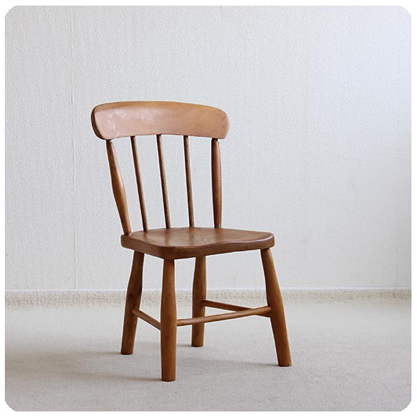 イギリス アンティーク チャイルドチェア 子供椅子 古木 インテリア 家具 店舗什器「店舗ディスプレイにも」K-969