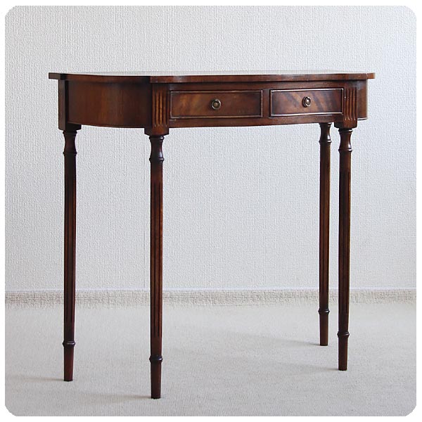 イギリス アンティーク調 コンソールテーブル マホガニー インテリア 家具 店舗什器「Bevan Funnell / Reprodux」K-978