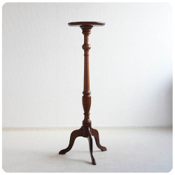 イギリス アンティーク フラワースタンド 花台 マホガニー材 三本脚 家具 店舗什器 「燭台」K-114