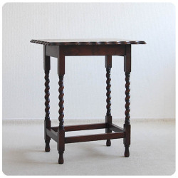 イギリス アンティーク オケージョナルテーブル 家具 ツイストレッグ 店舗什器 「オーク材」K-186