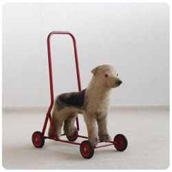 イギリス アンティーク ドッグカート chiltern toys プッシュカート インテリア 犬 手押し車 店舗什器 K-256