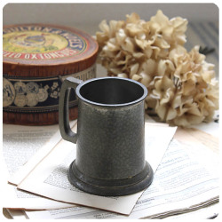 イギリス アンティーク ピューター マグカップ タンカード フラワーベース インテリア 店舗什器 K-351