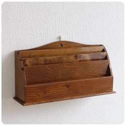 イギリス アンティーク レターラック 木製 レタースタンド インテリア 家具 店舗什器 K-401