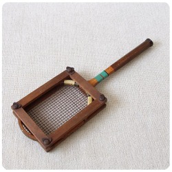 イギリス アンティーク 木製テニスラケット ラケットプレス付き インテリア 雑貨 店舗什器 K-406