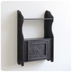 イギリス アンティーク ウォールキャビネット 飾り棚 彫刻装飾 インテリア 家具 店舗什器 K-408