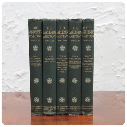 イギリス アンティークブック5冊 「the gardeners assistant」 洋書 インテリア 雑貨 ディスプレイ 店舗什器 K-454