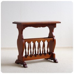 イギリス アンティーク調 サイドテーブル 収納ラック ペーパーラック付き インテリア 家具 店舗什器 K-637