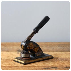 イギリス アンティーク エンボッサ― スタンプ判子 スタンパー インテリア ディスプレイ 雑貨 K-716