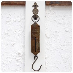 イギリス アンティーク SALTER社 スプリングバランス 吊りはかり 真鍮 ソルター 量り K-721