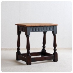 イギリス アンティーク サイドテーブル オーク スツール インテリア 店舗什器 ディスプレイ ビンテージ 家具 K-862