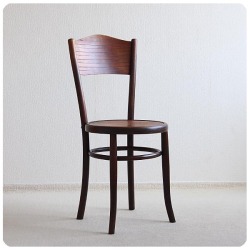 チェコスロバキア アンティーク ベントウッドチェア 木製椅子 曲げ木 家具 インテリア 古木「FISCHEL社製」 K-954