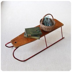 イギリス ヴィンテージ 木製ソリ スレッド インテリア ディスプレイ そり 店舗什器「ガーデニングアイテム」K-981