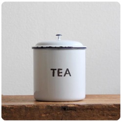 スウェーデン アンティーク Kockums ティーキャニスター/ホーロー缶/コクムス/TEA【お洒落な北欧キッチン雑貨】M-704